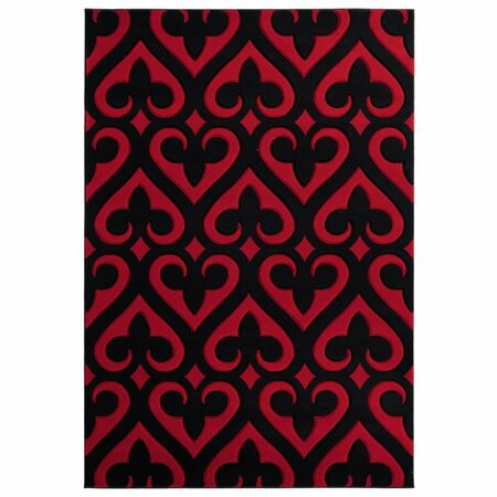 UNITED WEAVERS OF AMERICA 5 ft. 3 in. x 7 ft. 6 in. Bristol Heartland Red Rectangle Area Rug 2050 11430 69